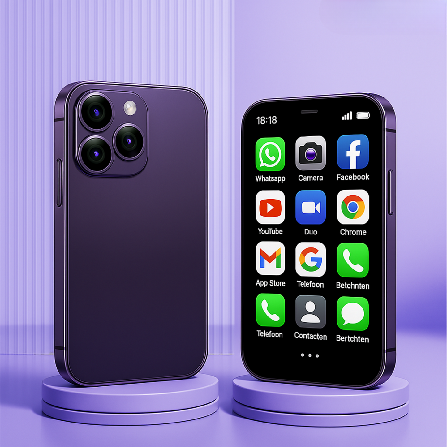 Mini-smartphone | Til unge og gamle (+GRATIS ETUI)