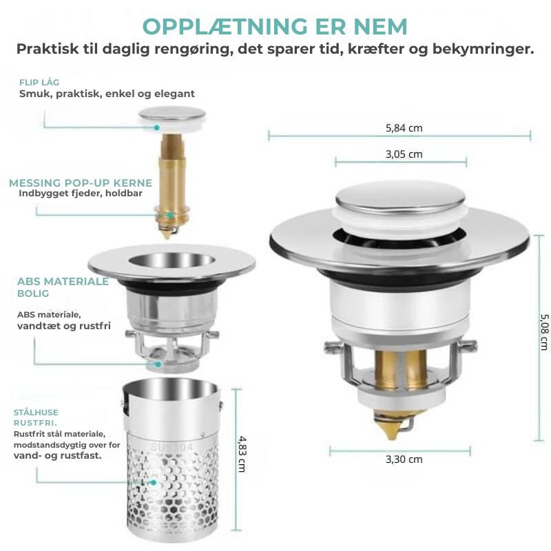 Universal aftapningsprop med integreret filter
