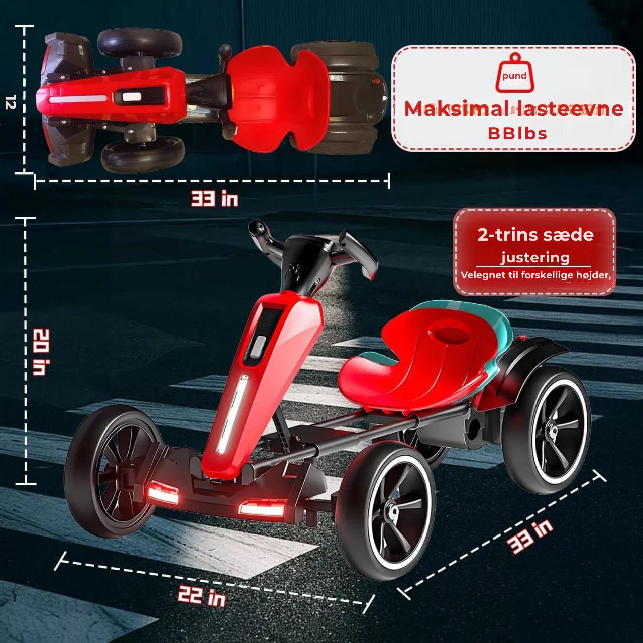 My Kart® - 6V foldbar elektrisk gokart til børn