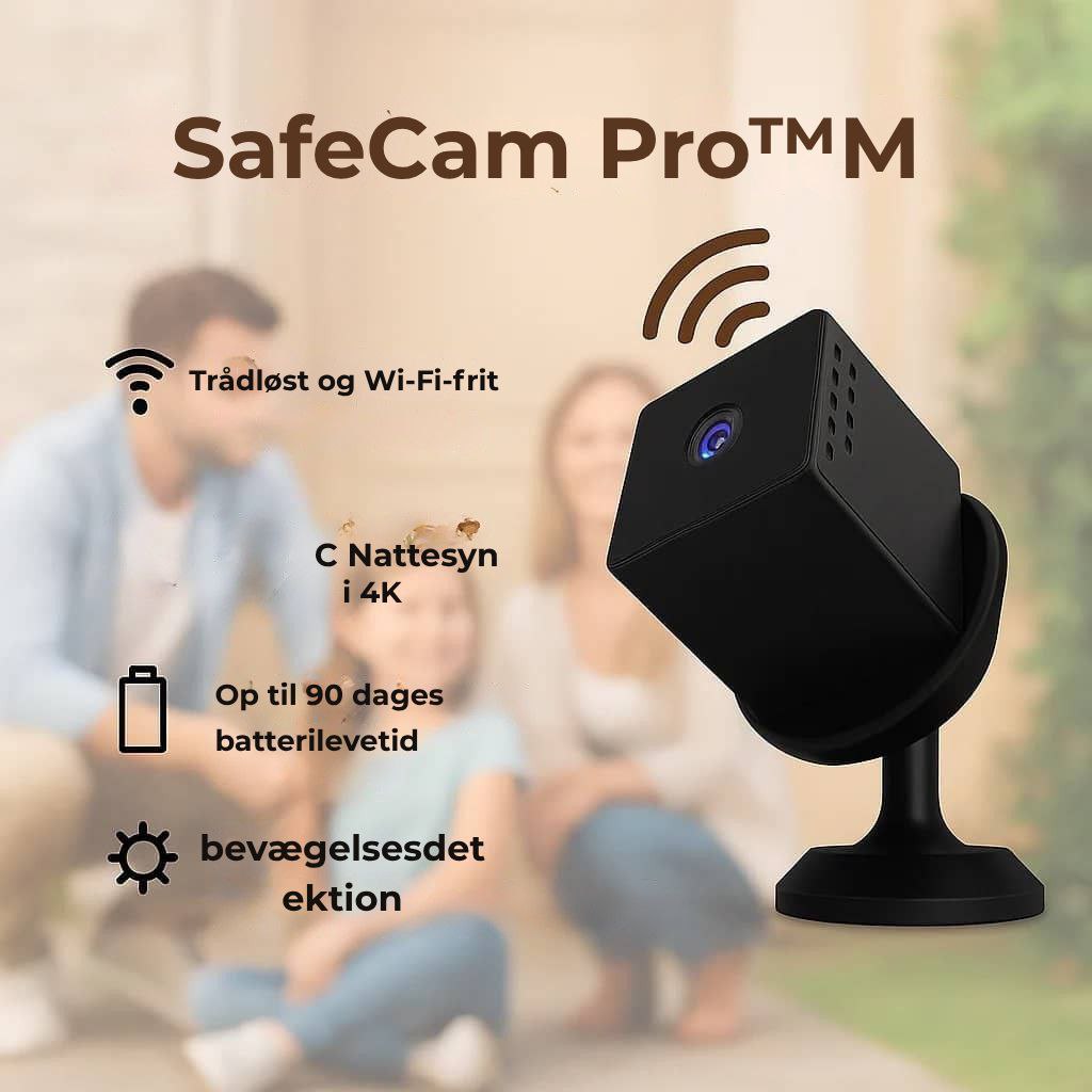 SafeCam Pro™ | Altid sikker – selv uden internet eller strøm