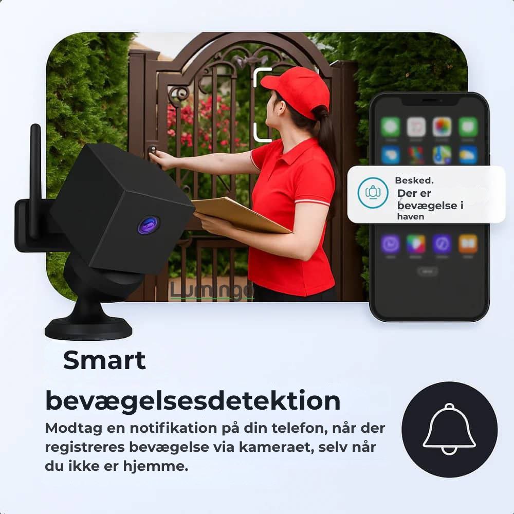 SafeCam Pro™ | Altid sikker – selv uden internet eller strøm