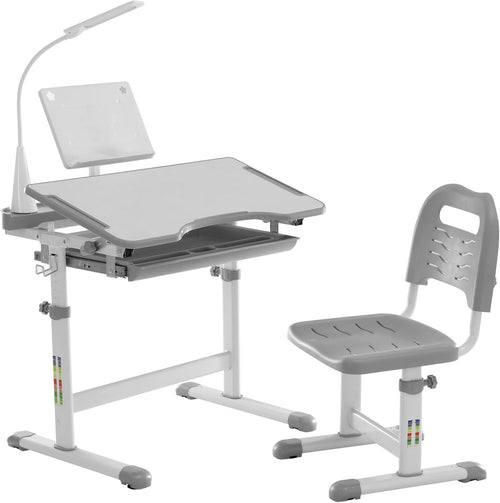 EduSpark Kids Study Hub - funktionelt sæt med skrivebord og stol