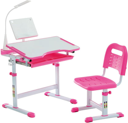EduSpark Kids Study Hub - funktionelt sæt med skrivebord og stol