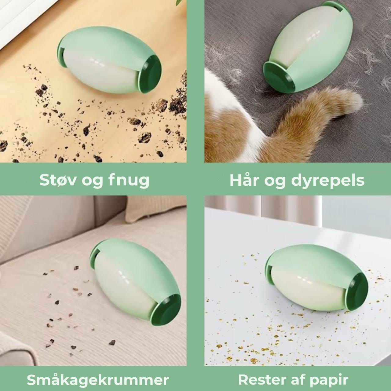 Genanvendelig hår- og fnugbeskyttelse