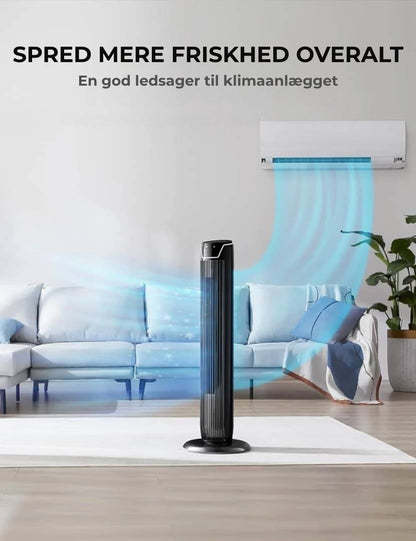 Midea - Smal søjleventilator med fjernbetjening