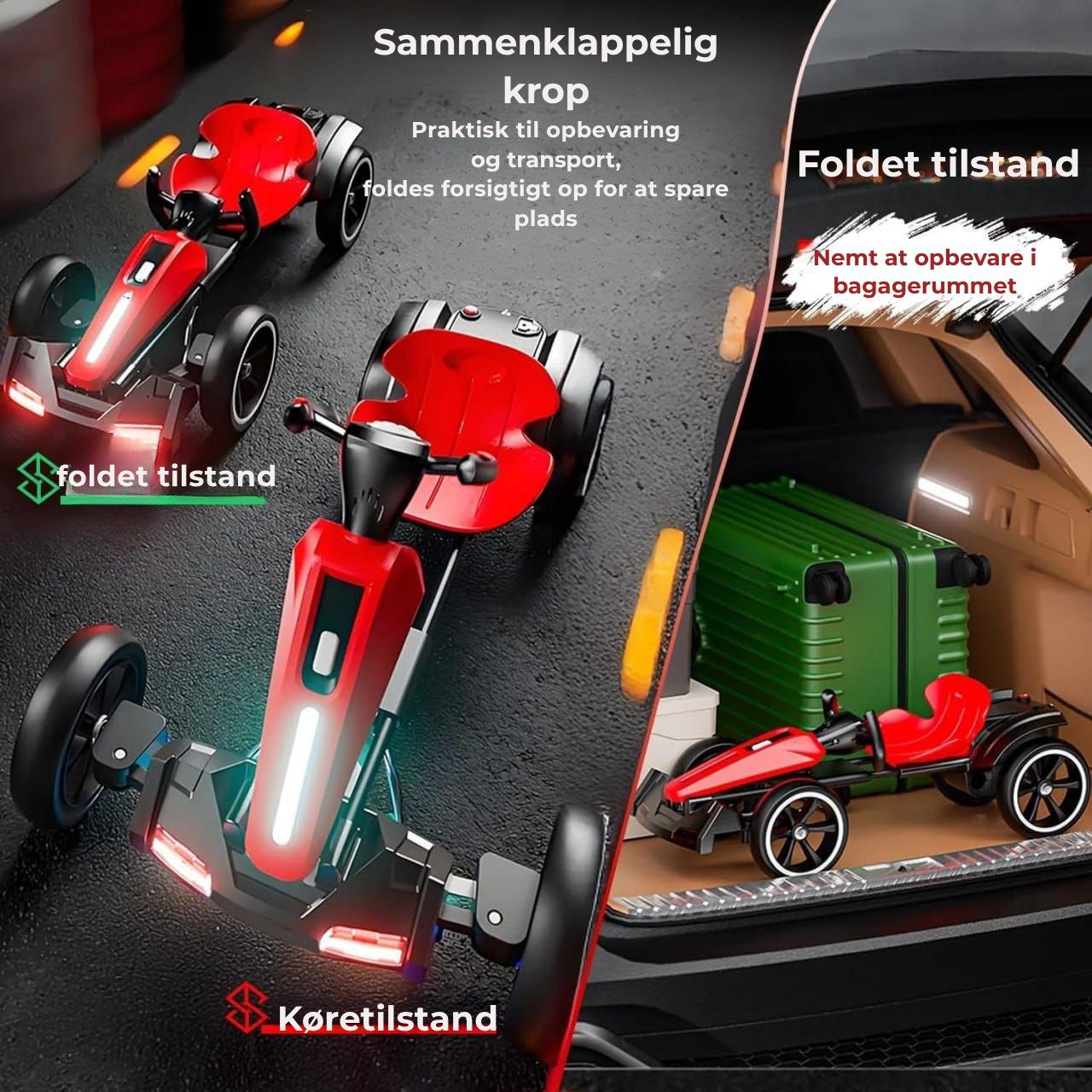 My Kart® - 6V foldbar elektrisk gokart til børn