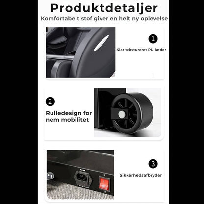 Massagestol A5 - Varmeterapi, AI-styring, Zero Gravity & Touchskærm