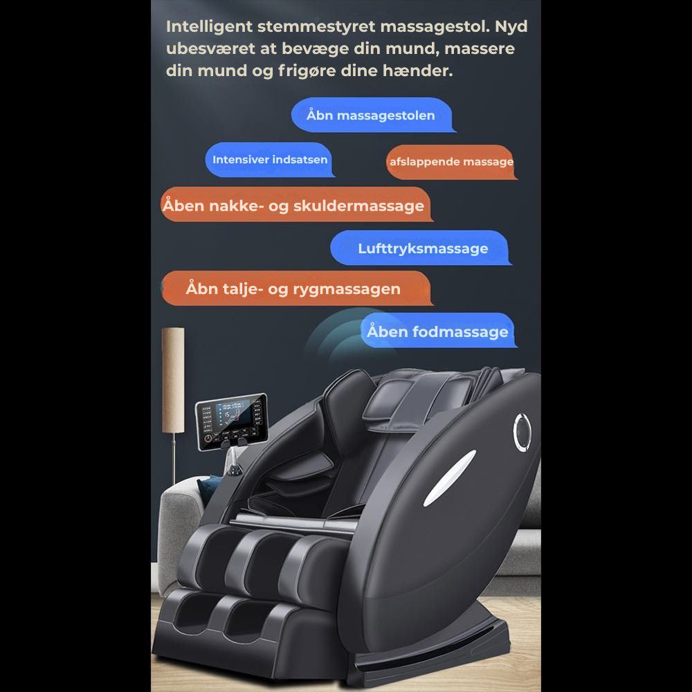 Massagestol A5 - Varmeterapi, AI-styring, Zero Gravity & Touchskærm