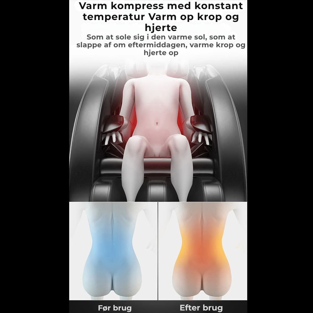 Massagestol A5 - Varmeterapi, AI-styring, Zero Gravity & Touchskærm