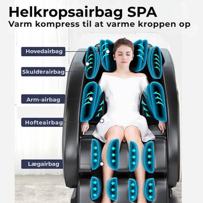 Massagestol A5 - Varmeterapi, AI-styring, Zero Gravity & Touchskærm