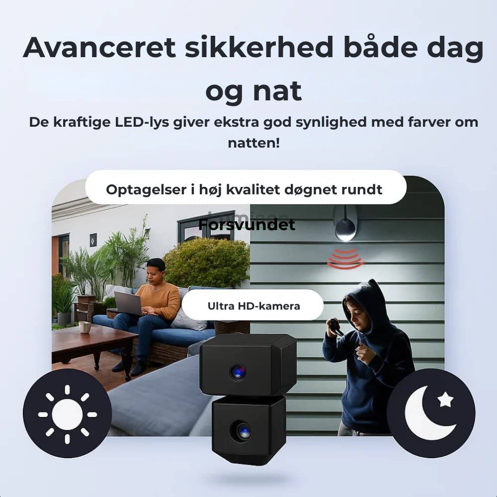 SafeCam Pro™ | Altid sikker – selv uden internet eller strøm